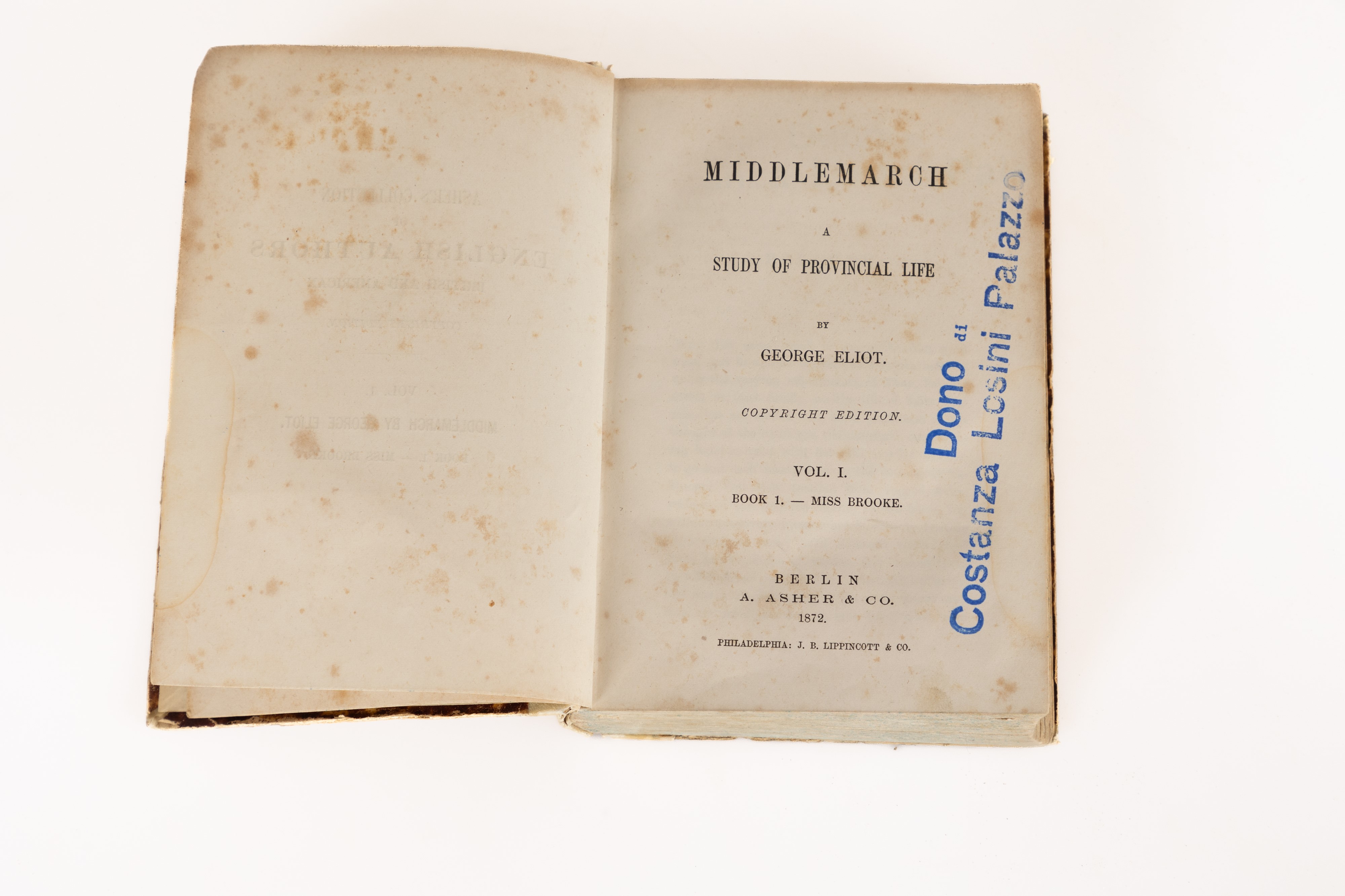 Middlemarch: a study of provincial life
