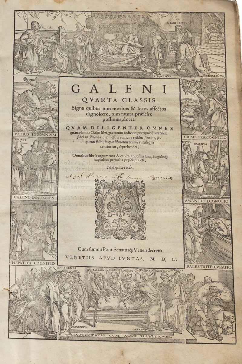Lotto di Due Libri di Claudius Galenus