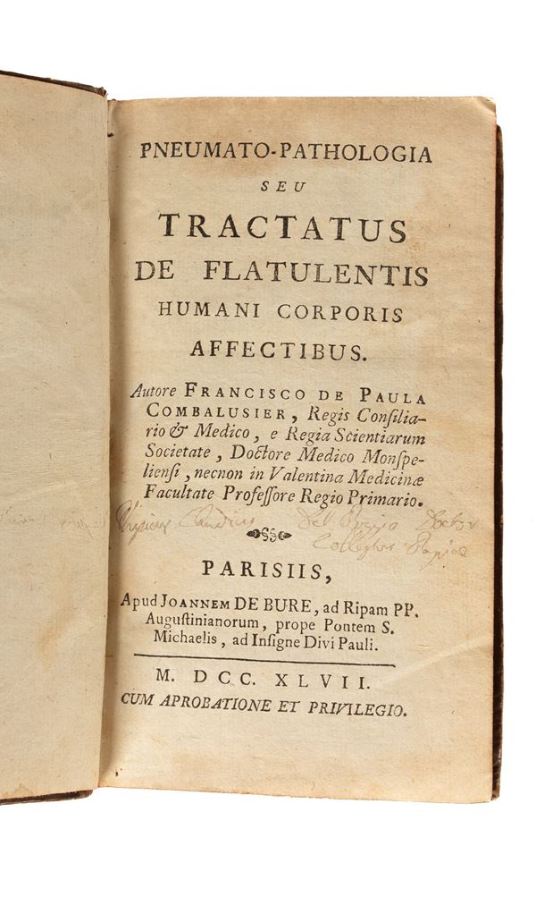 Fran&#231;ois De Paule Combalusier - Pneumato-pathologia seu Tractatus