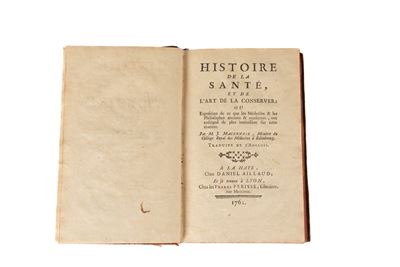 Histoire De la Santé, Et De Lʹart De la Conserver