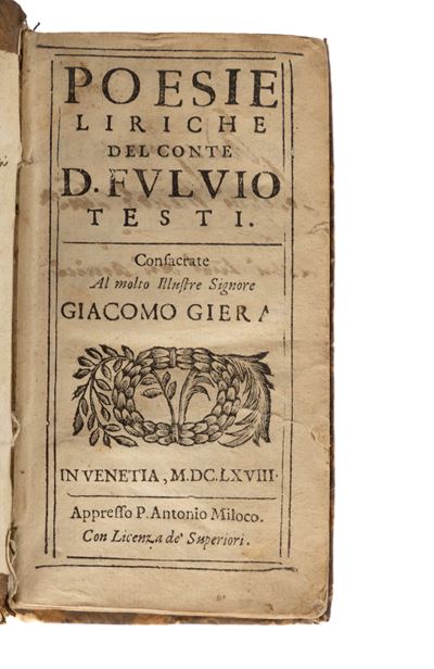 Poesie Liriche del Conte Fulvio Testi