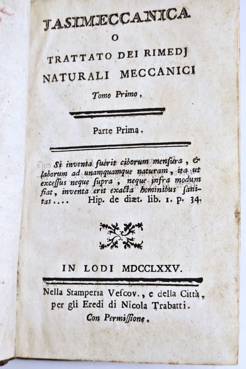 Jasimeccanica o trattato dei rimedii naturali meccanici