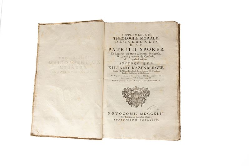 Patritius Sporer - Theologiae Moralis Super Decalogum.