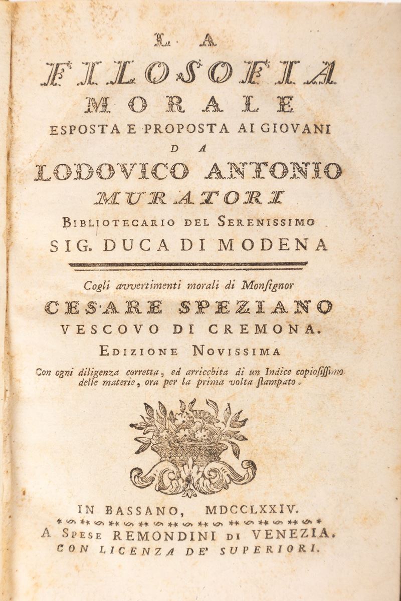 Lodovico Antonio Muratori - La Filosofia Morale Esposta e Proposta ai Giovani