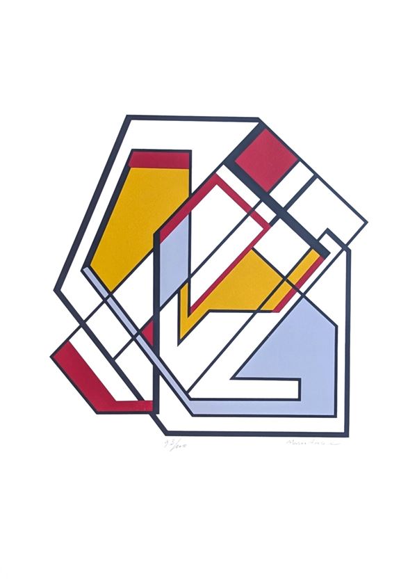 Mario Radice : Composizione  - Serigrafia - Auction Asta a Tempo: Grafica di Arte Contemporanea - Gliubich Casa d'Aste