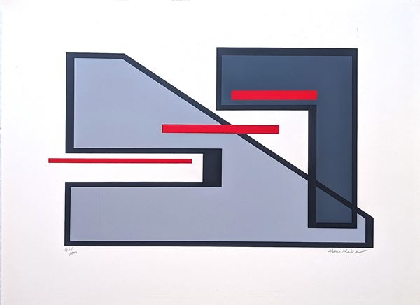 Mario Radice : Composizione  - Serigrafia - Auction Asta a Tempo: Grafica di Arte Contemporanea - Gliubich Casa d'Aste