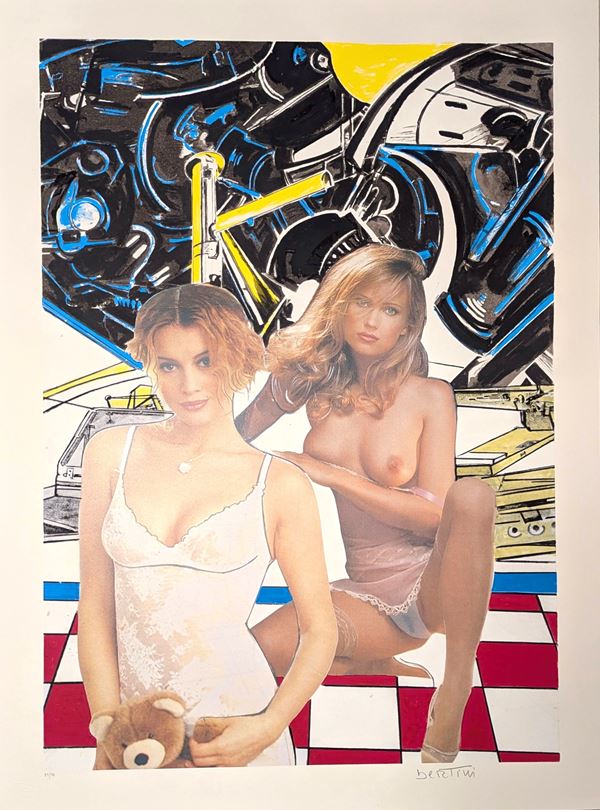 Gianni Bertini : Le bambole n.2  (2002)  - Serigrafie stampate a 8 colori su carta uso mano da 300g. delle cartiere Fedrigoni - Auction Asta a Tempo: Grafica di Arte Contemporanea - Gliubich Casa d'Aste
