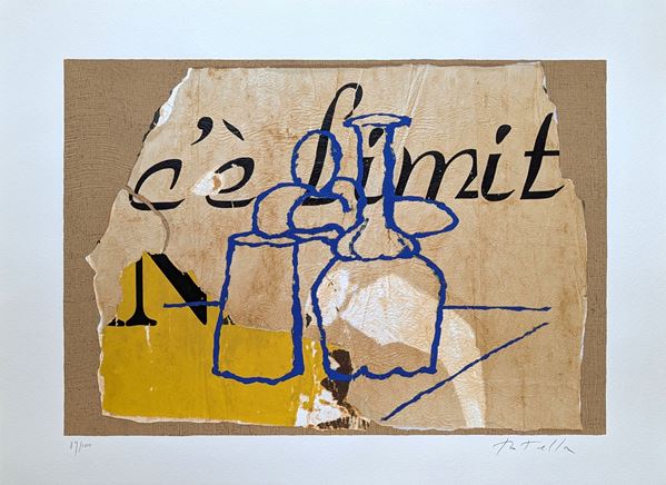 Mimmo Rotella : Morandiana  - Serigrafia polimaterica su carta Moulin du Guè da 320 grammi - Asta Grafica di Arte Contemporanea - Gliubich Casa d'Aste