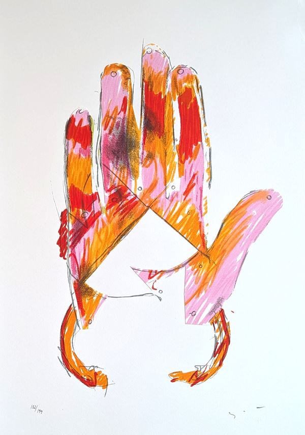 Mario Schifano : Senza Titolo  - Serigrafia materica - Auction Asta a Tempo: Grafica di Arte Contemporanea - Gliubich Casa d'Aste