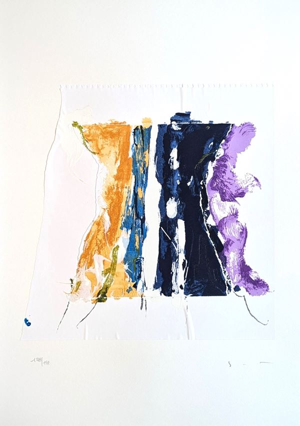 Mario Schifano : Senza Titolo  - Serigrafia materica - Auction Asta a Tempo: Grafica di Arte Contemporanea - Gliubich Casa d'Aste
