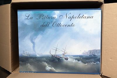 Box Letteraria Contenente un Grande Volume di Tullio Pironti in Elegante Folder: "la Pittura Napo...