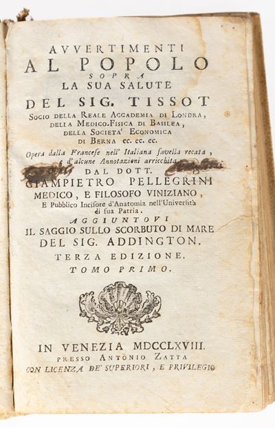 Avvertimenti al Popolo Sopra la Sua Salute.