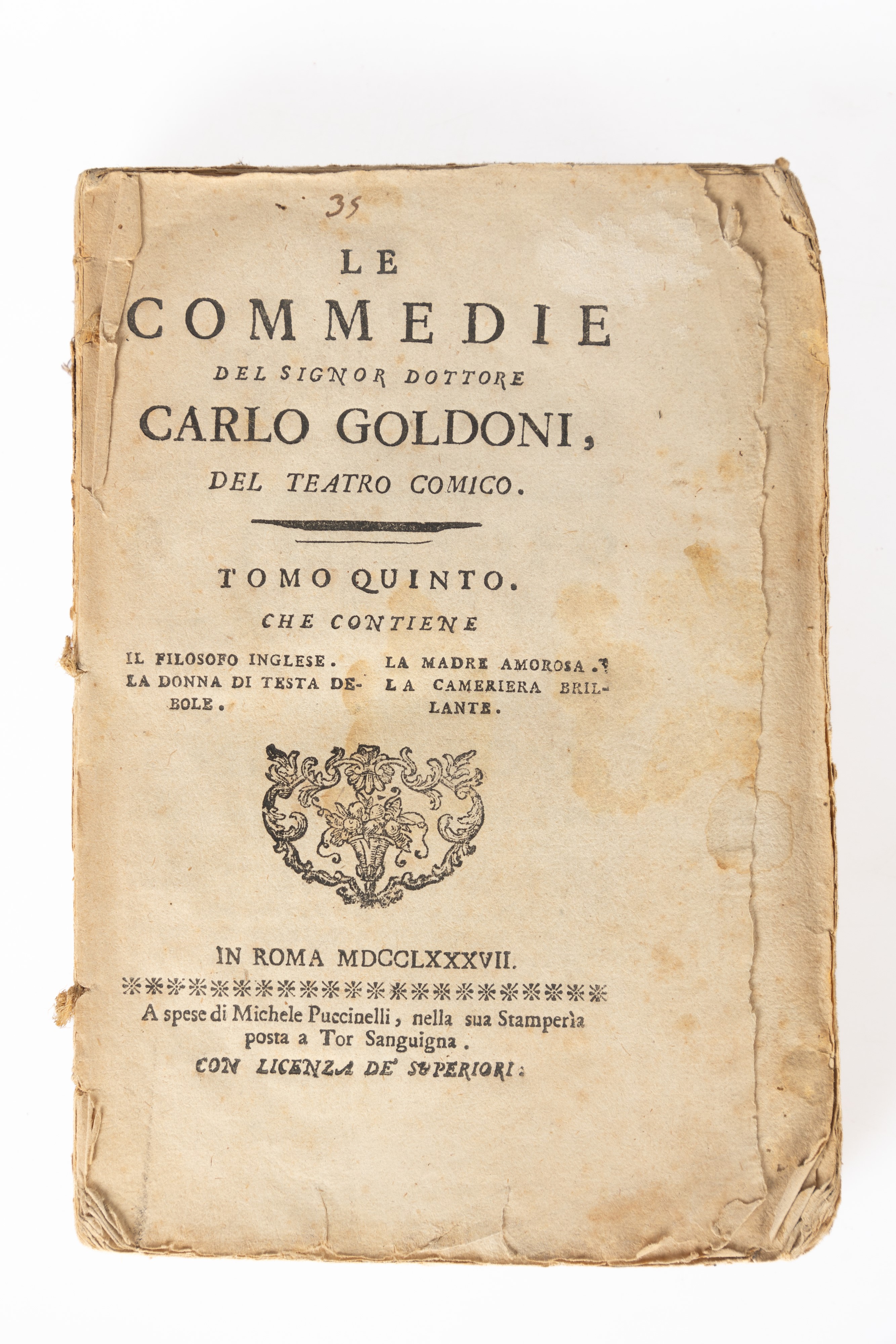 Lotto di Sei Volumi, Comprende: