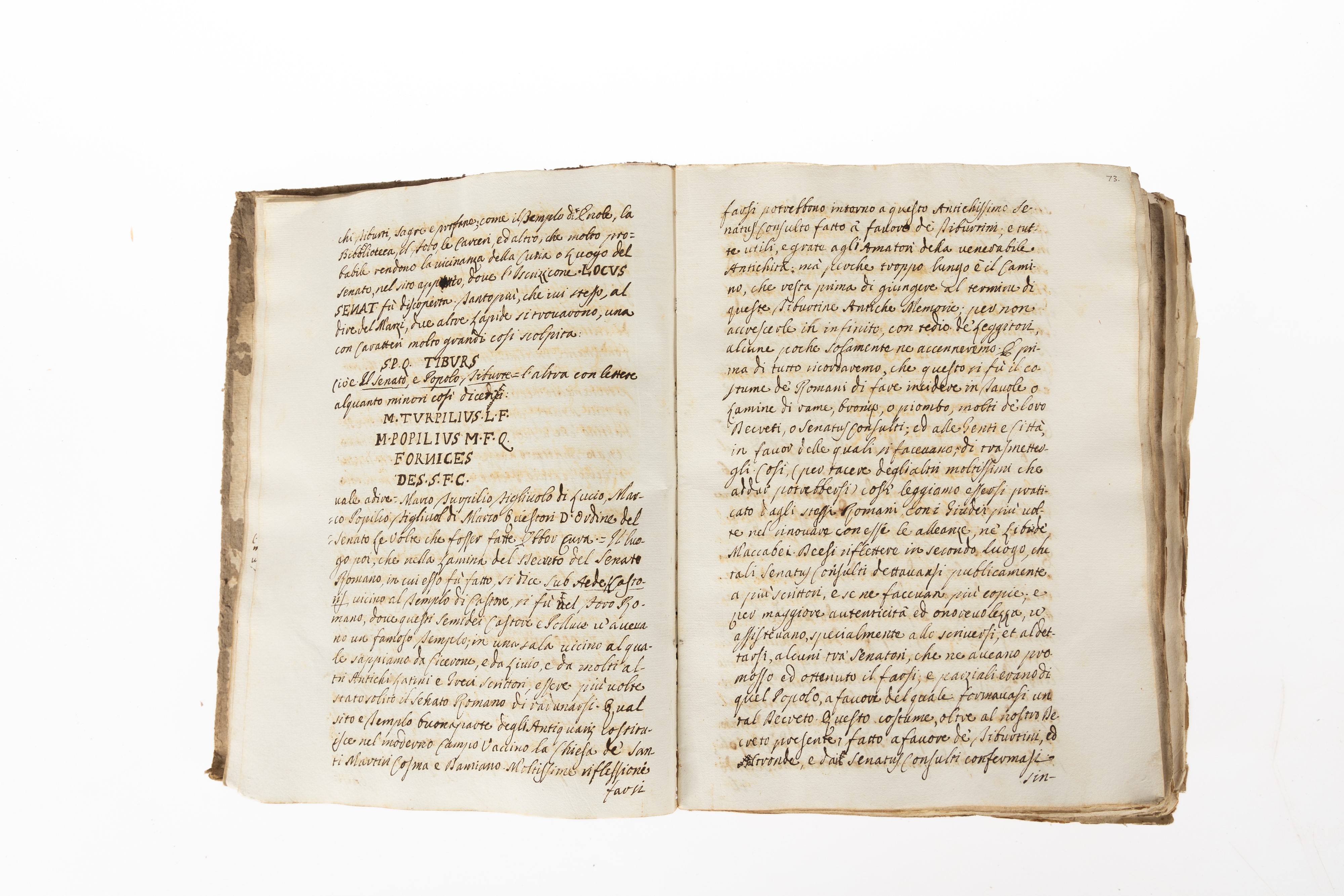 Manoscritto ʺStoria dei popoli tiburtiniʺ