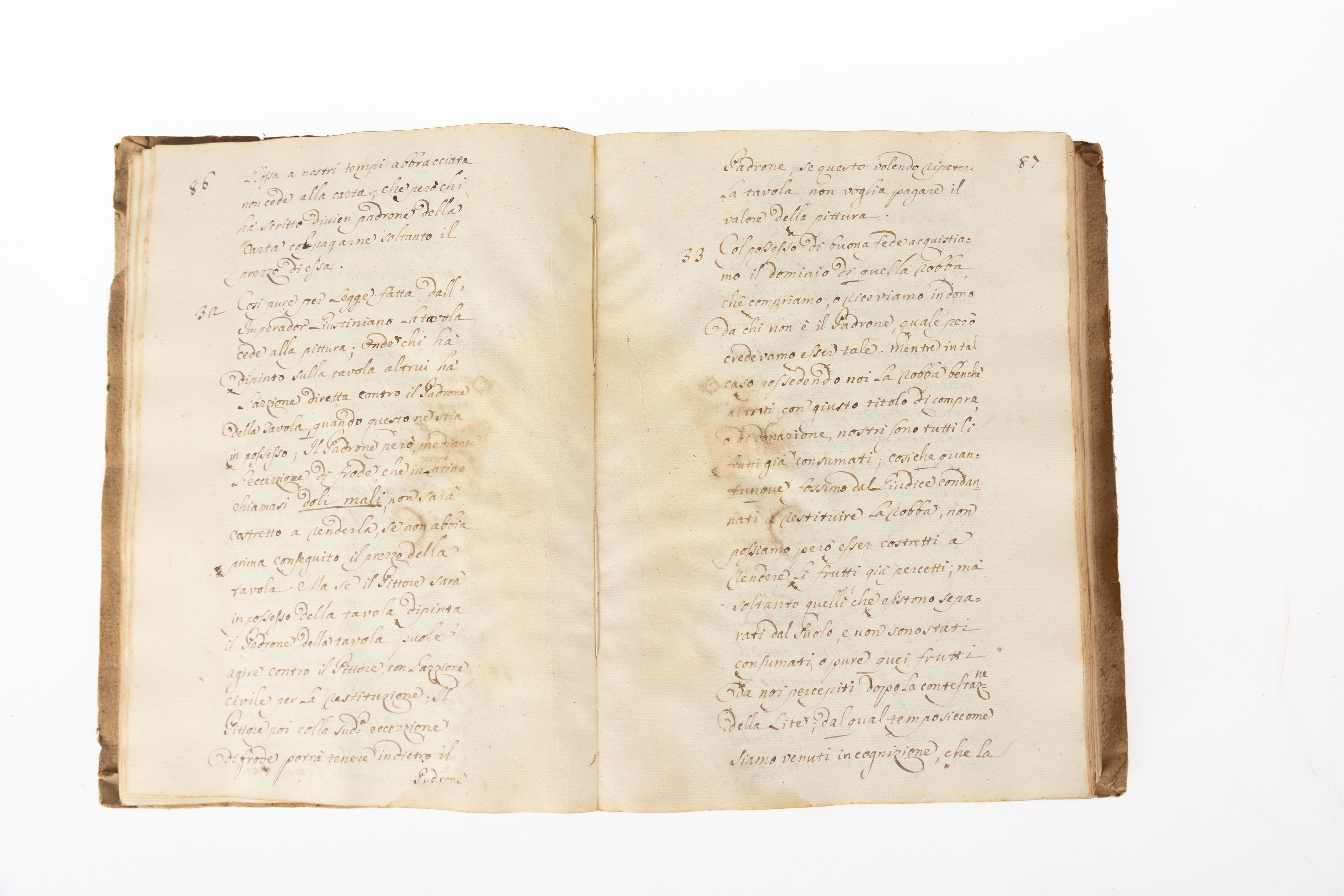 Manoscritto ʺ Istituzioni del Gius Civile di Gianvincenzo Gravina