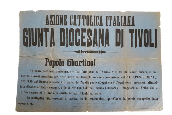 Manifesto dellʹAzione Cattolica Italiana della Giunta Diocesana di Tivoli