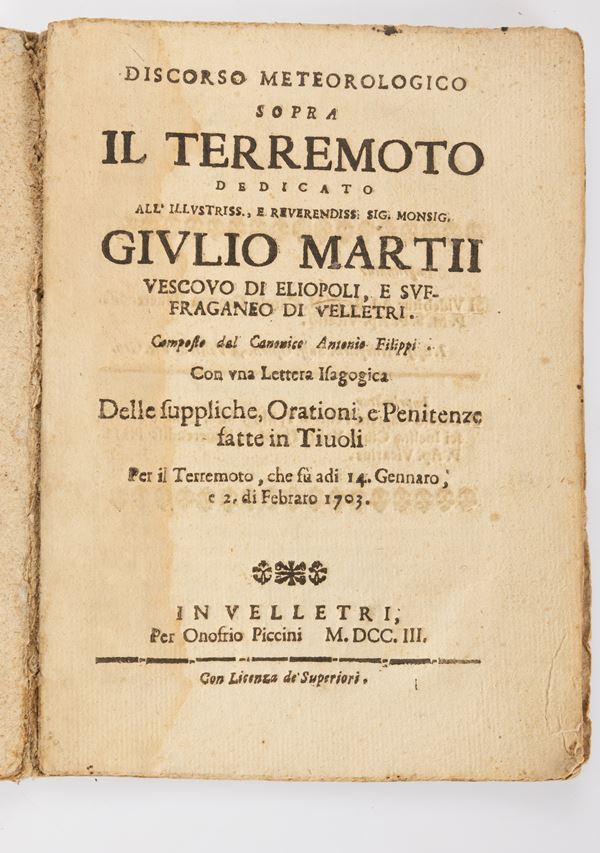 Discorso meteorologico sopra il terremoto.
