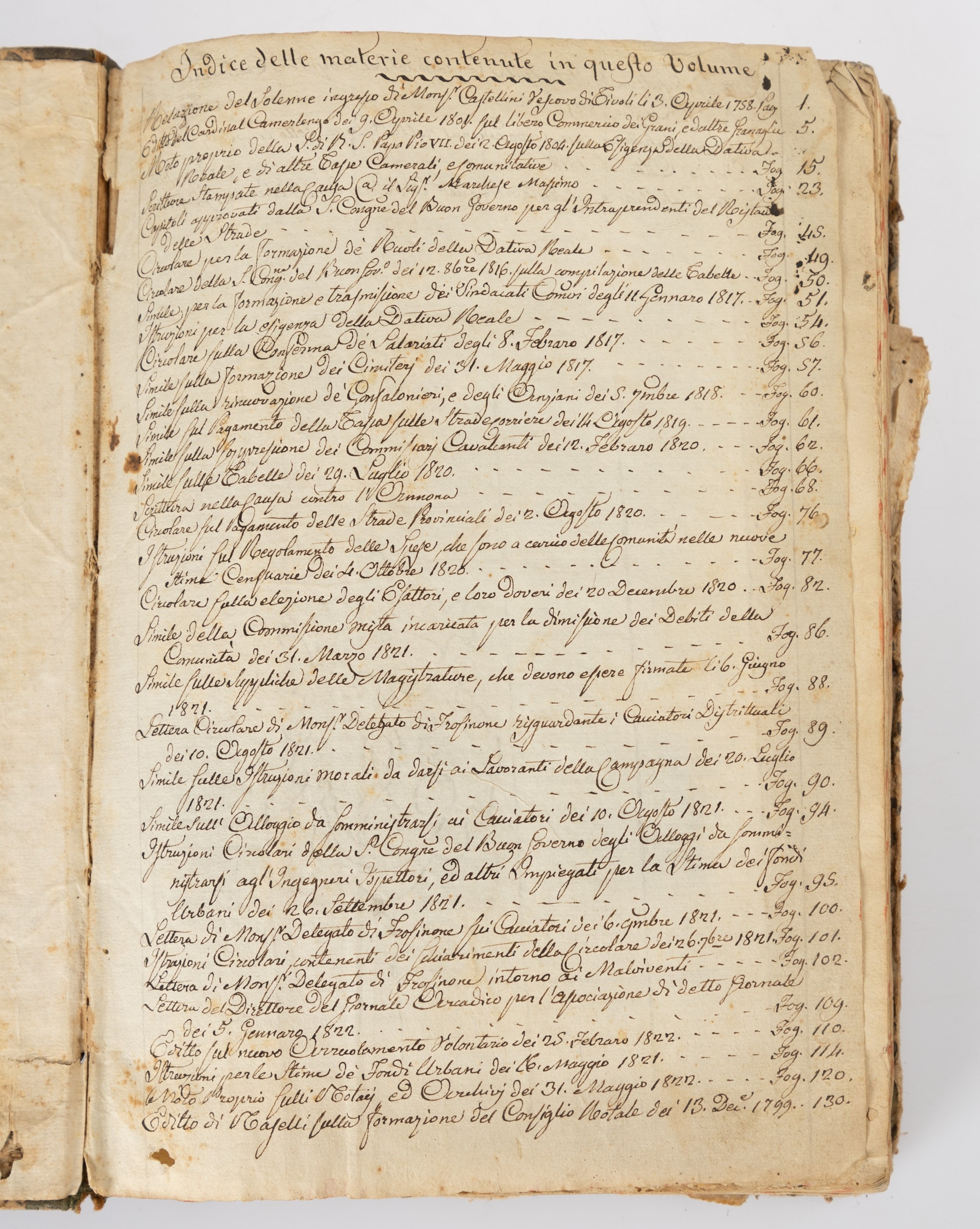 Raccolta di 34 editti dello Stato Pontiﬁcio