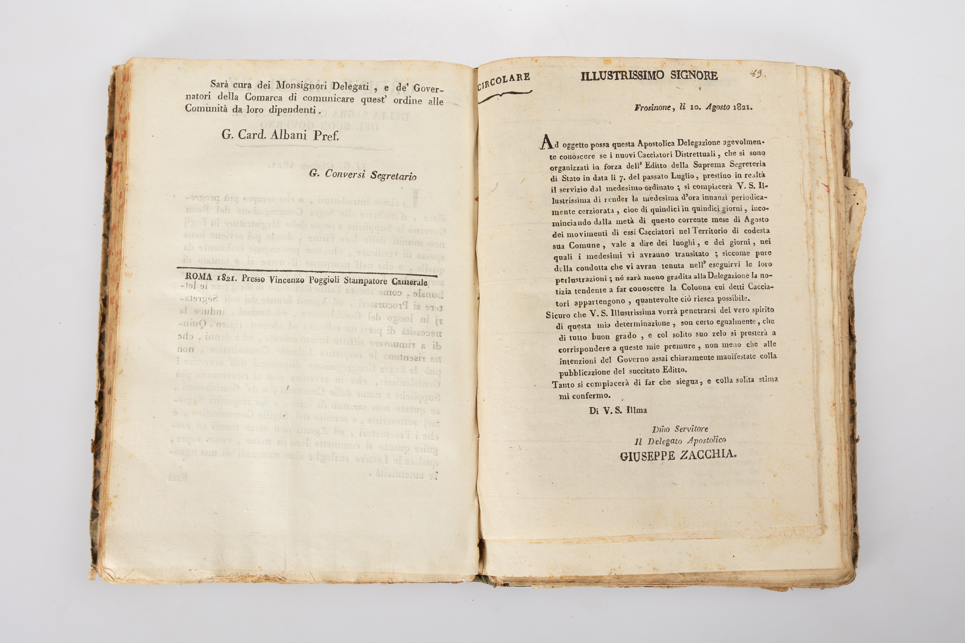 Raccolta di 34 editti dello Stato Pontiﬁcio