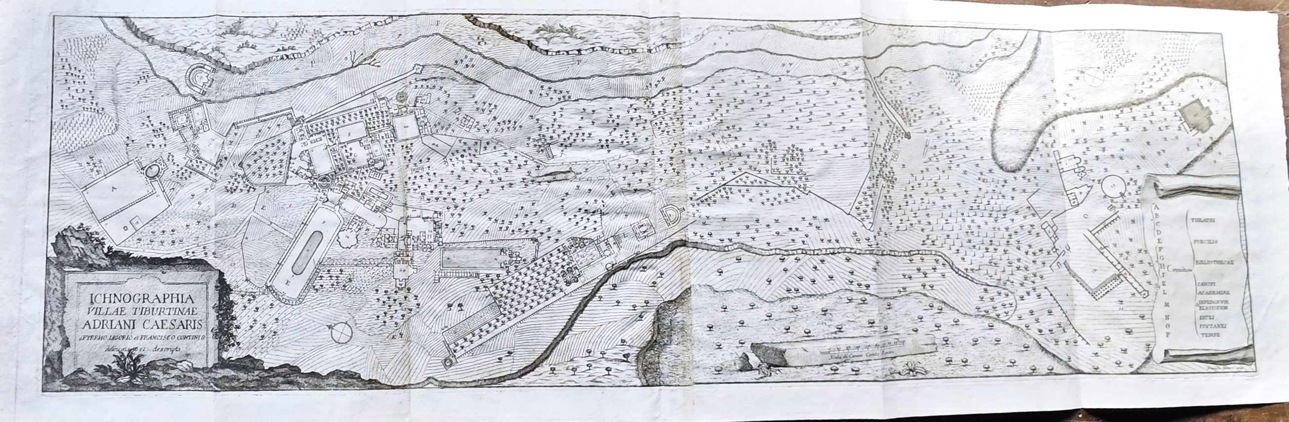 Pianta della villa Tiburtina di Adriano Cesare. Roma, nella Stamperia di Apollo, 1751