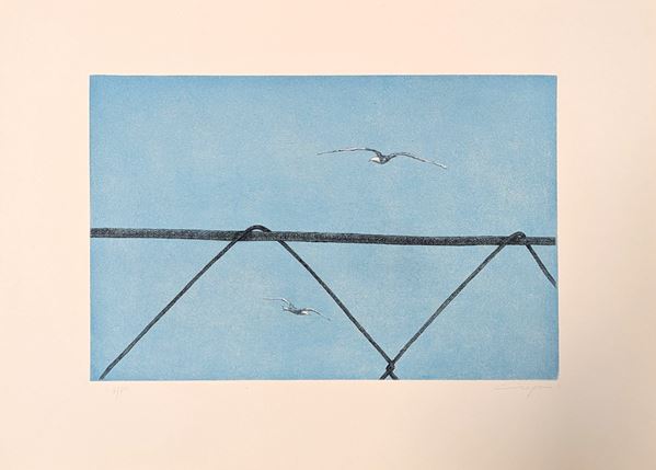 Filo spinato II  - litografia - Asta Grafica di Arte Contemporanea - Gliubich Casa d'Aste