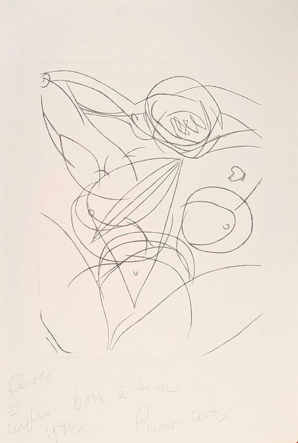 Felice Primo : Composizione  - litografia - Auction Asta a Tempo: Grafica di Arte Contemporanea - Gliubich Casa d'Aste