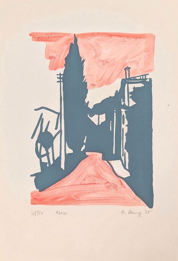 Asolo  - litografia - Asta Grafica di Arte Contemporanea - Gliubich Casa d'Aste