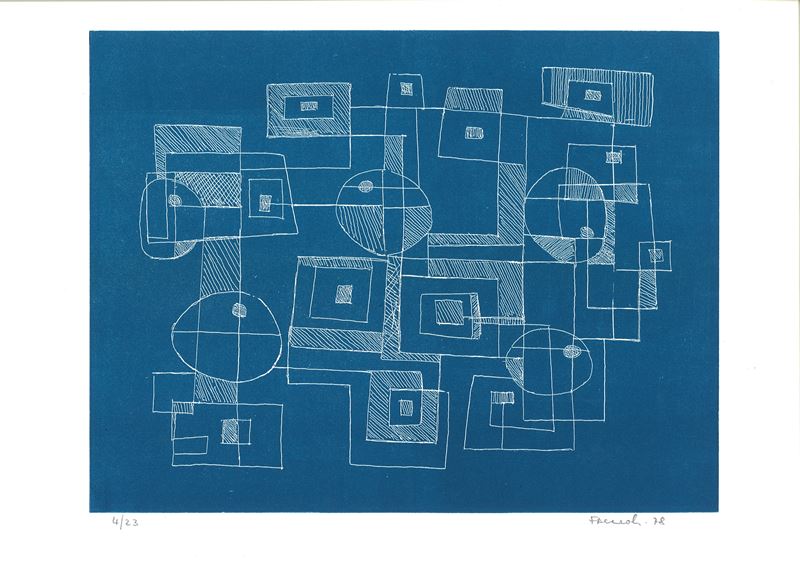 Composizione in azzurro