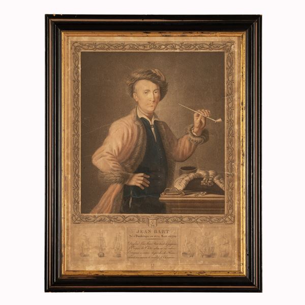Incisione Uomo che fuma la pipa