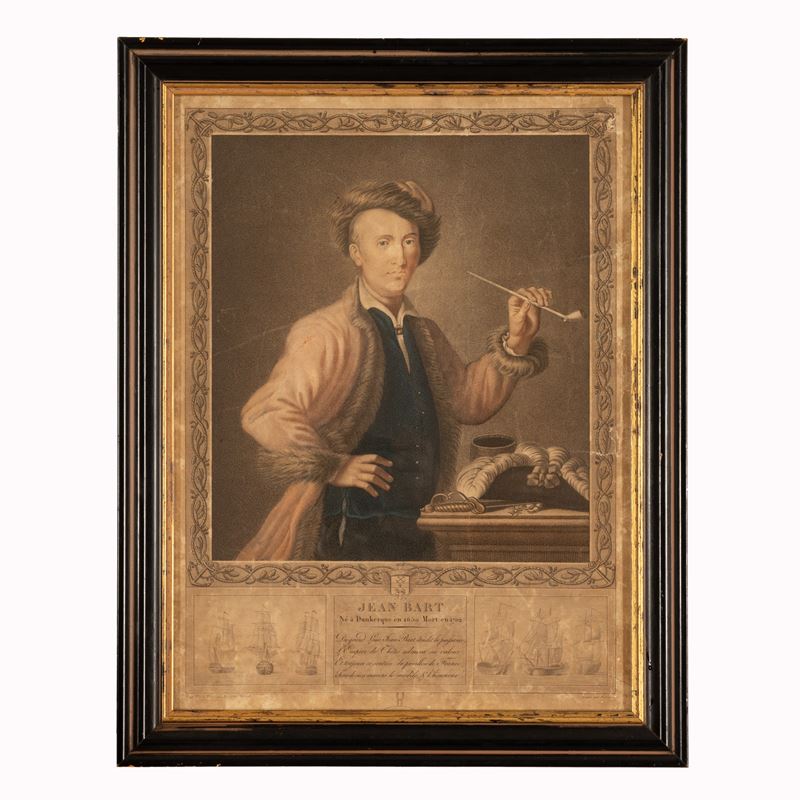 Incisione Uomo che Fuma la Pipa