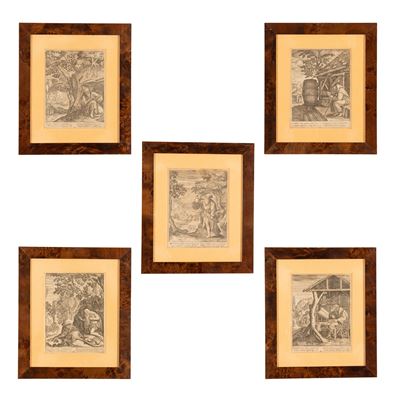 Lotto di Cinque Tavole Calcografiche di Francesco Valesio