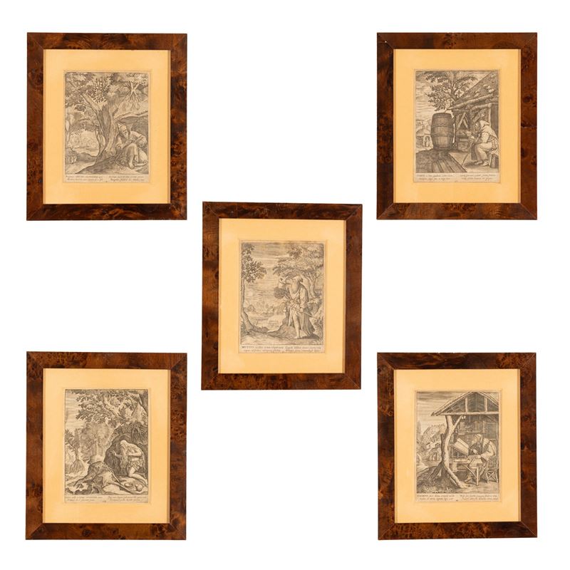 Lotto di Cinque Tavole Calcografiche di Francesco Valesio