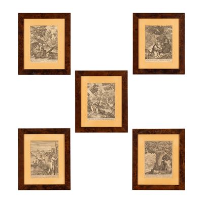 Lotto di Cinque Tavole Calcografiche di Francesco Valesio