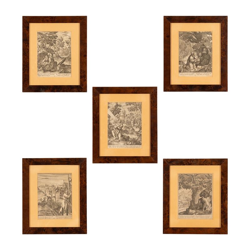 Lotto di Cinque Tavole Calcografiche di Francesco Valesio