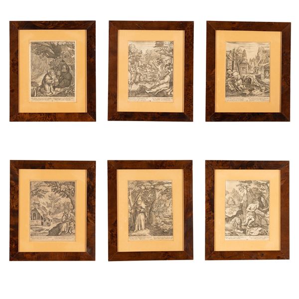 Lotto di 6 tavole calcografiche