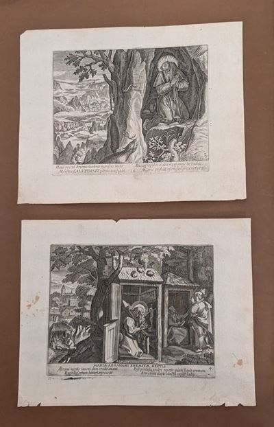 Lotto di 20 Incisioni e un Frontespizio del Volume Oraculum Anachoreticum a.D. 1600