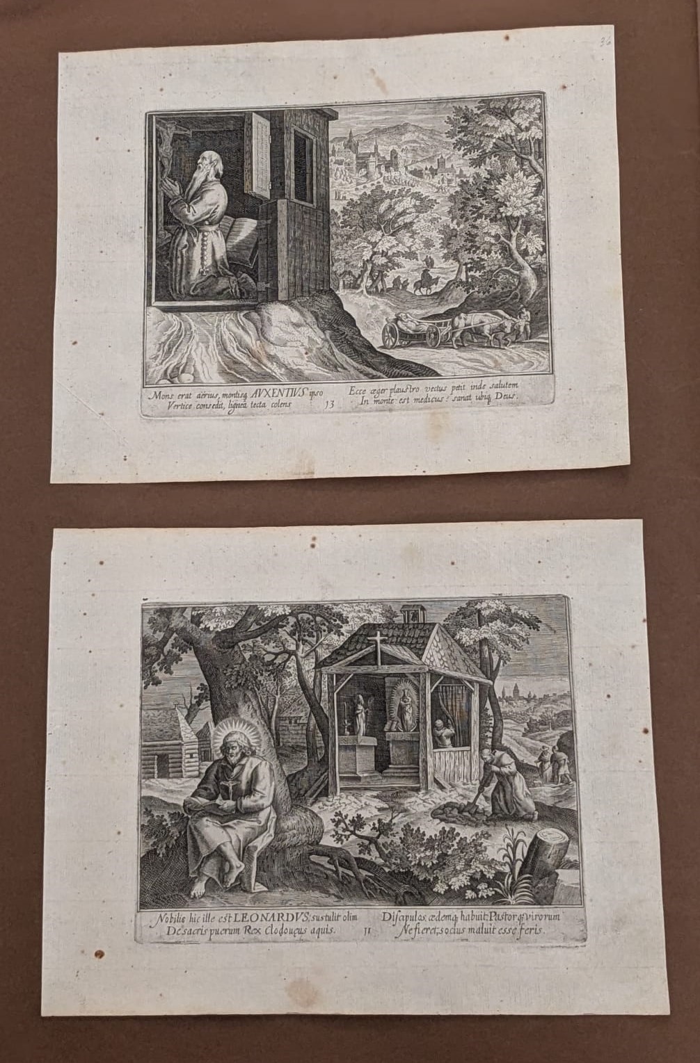 Lotto di 20 Incisioni e un Frontespizio del Volume Oraculum Anachoreticum a.D. 1600