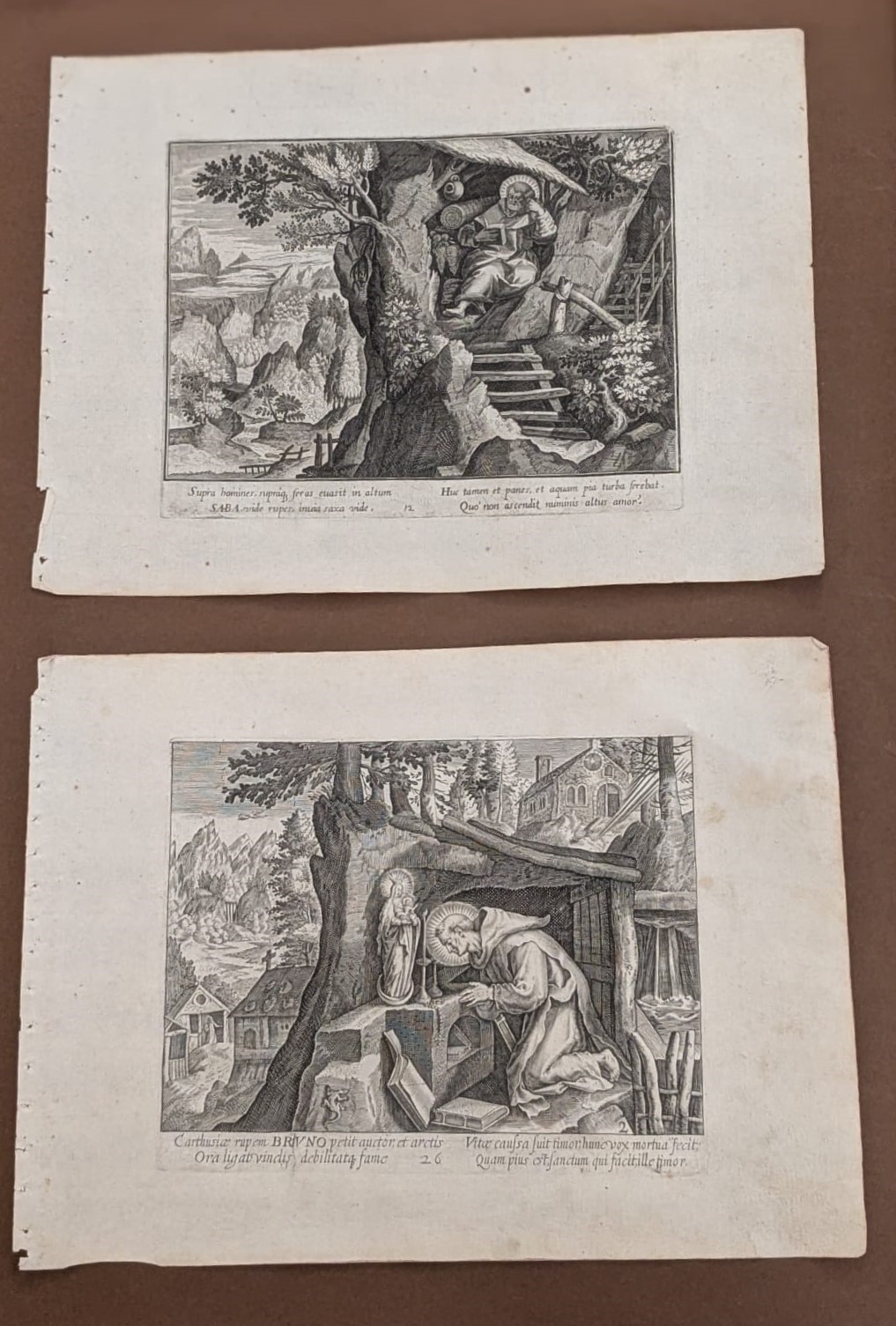 Lotto di 20 Incisioni e un Frontespizio del Volume Oraculum Anachoreticum a.D. 1600