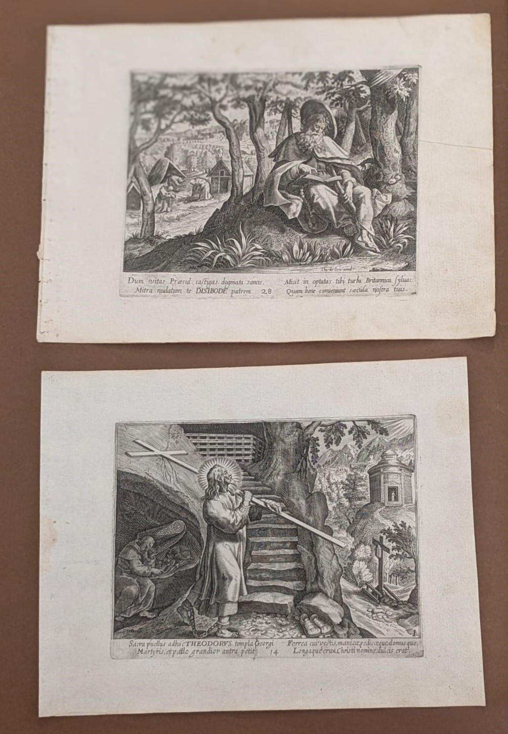 Lotto di 20 Incisioni e un Frontespizio del Volume Oraculum Anachoreticum a.D. 1600