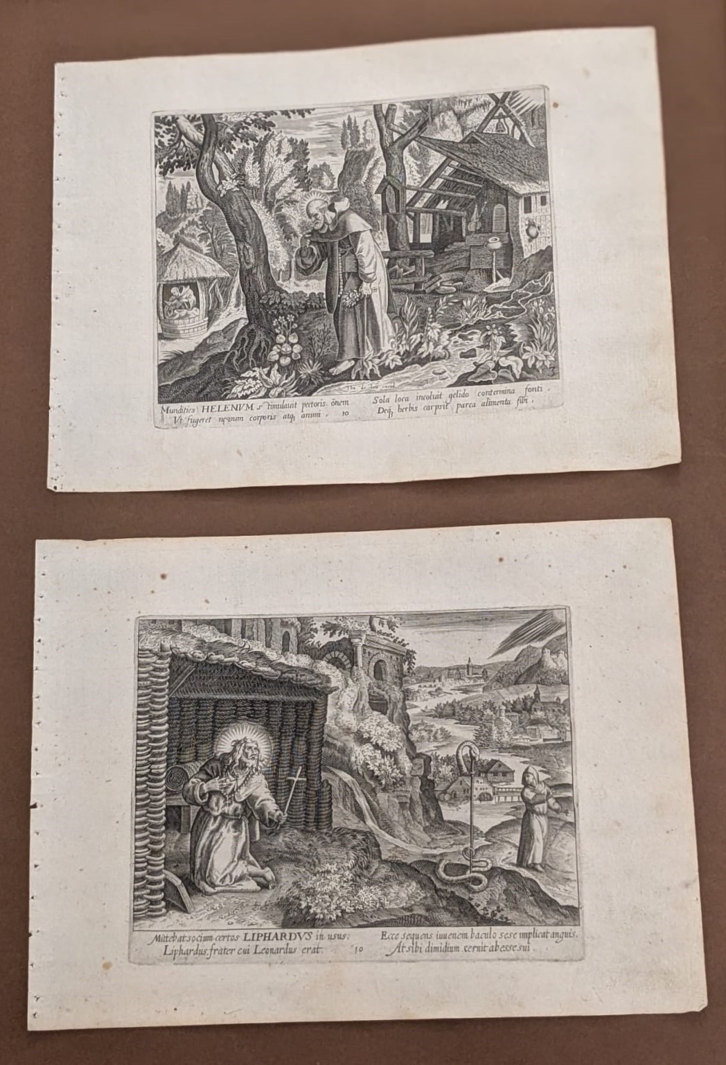 Lotto di 20 Incisioni e un Frontespizio del Volume Oraculum Anachoreticum a.D. 1600