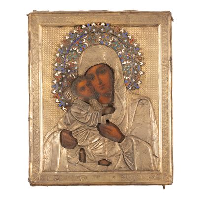 Icona Raffigurante Madonna con Bambino