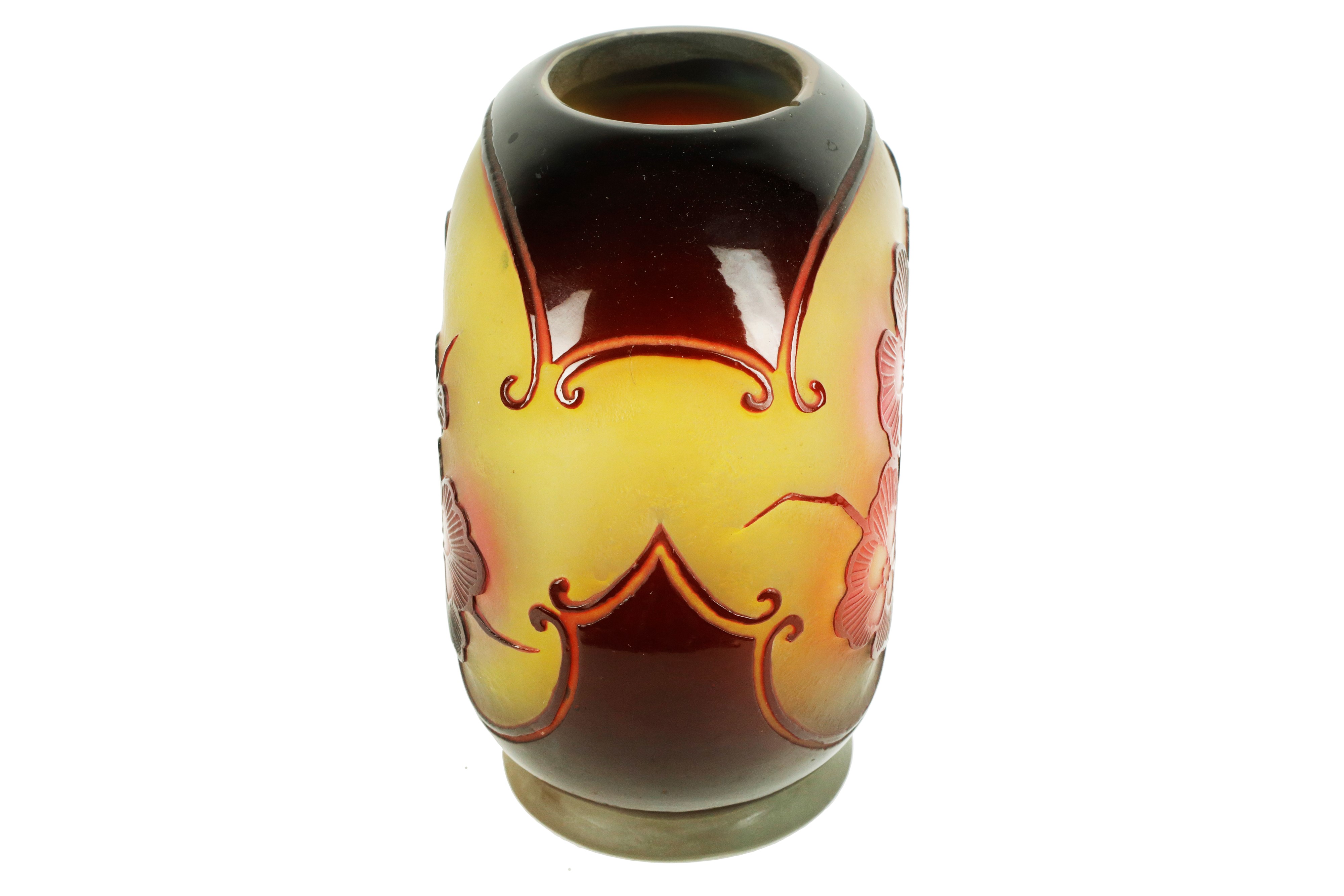 Vaso in vetro a firma Gallè