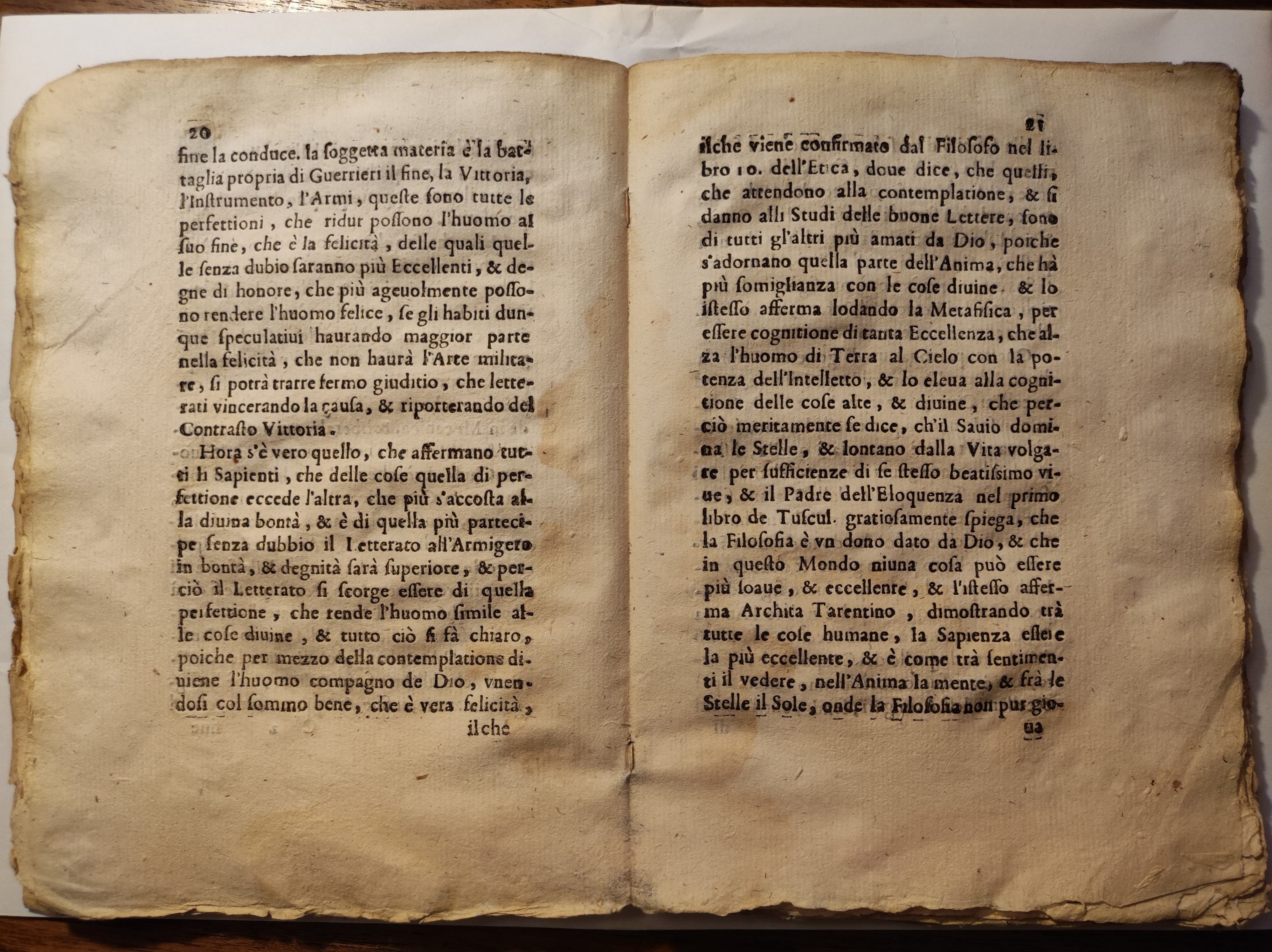 Scarnato, Cesare Curioso Dialogo della Precedenza delle Lettere, e Arme tra L'accademico Ardente,...