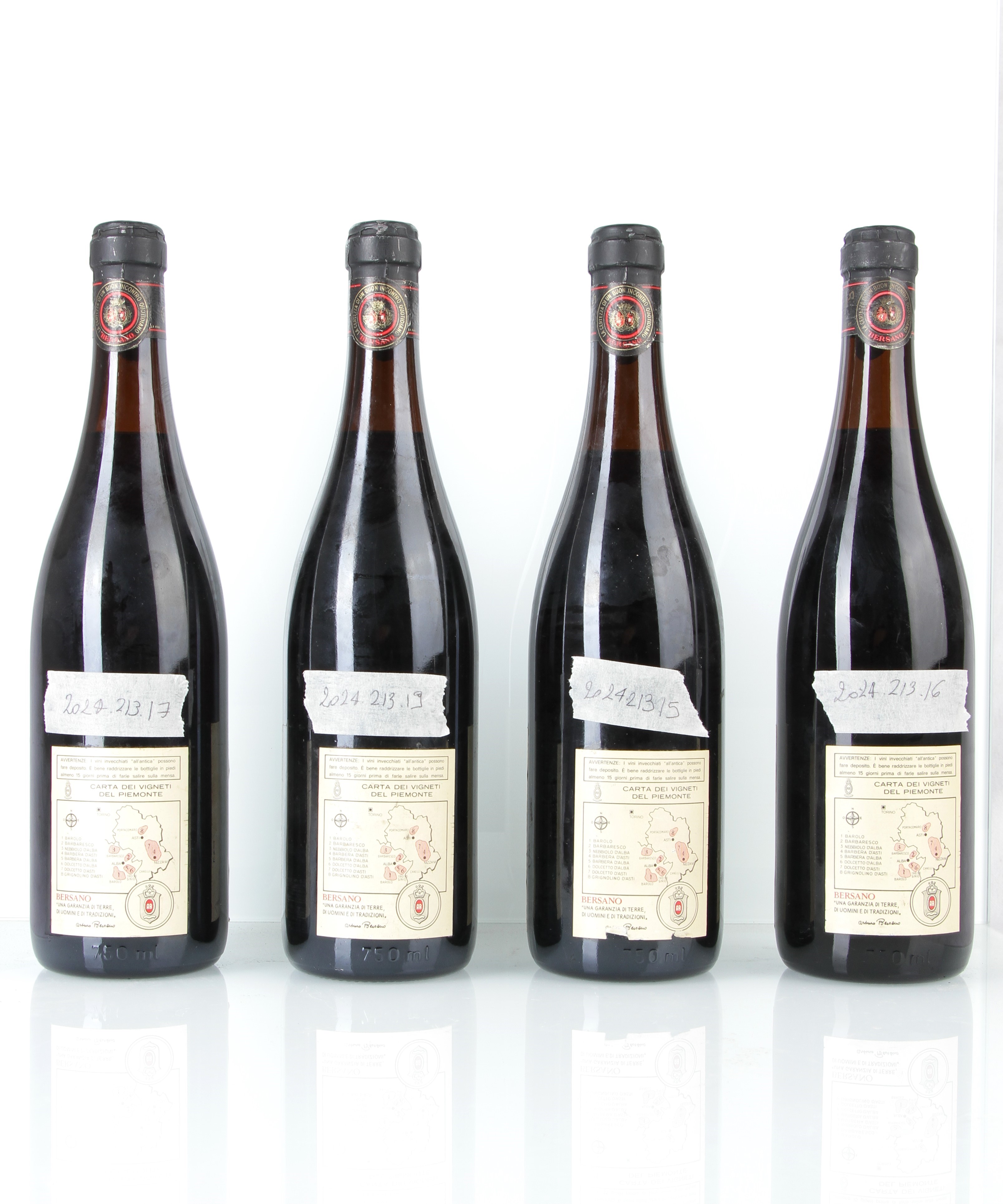 Gruppo di 4 bott. BERSANO 1987