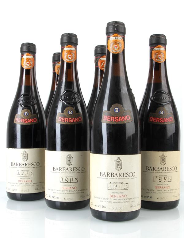 Gruppo di 6 bott. BERSANO 1985 