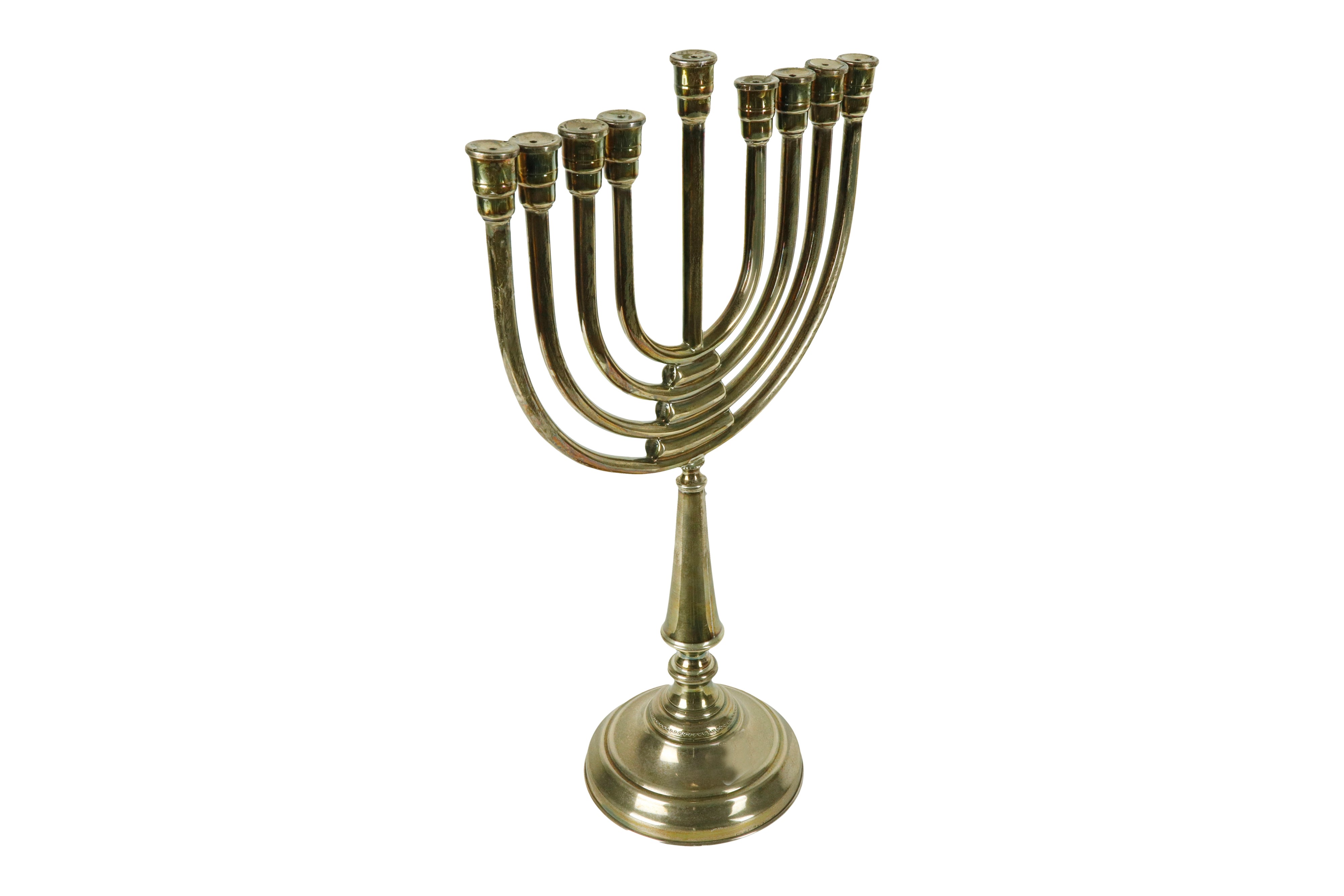 Piccola Menorah in metallo argentato