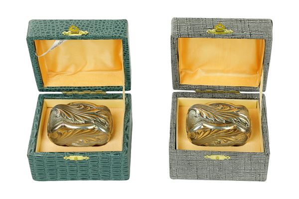 2 portatovaglioli in argento 800/000 