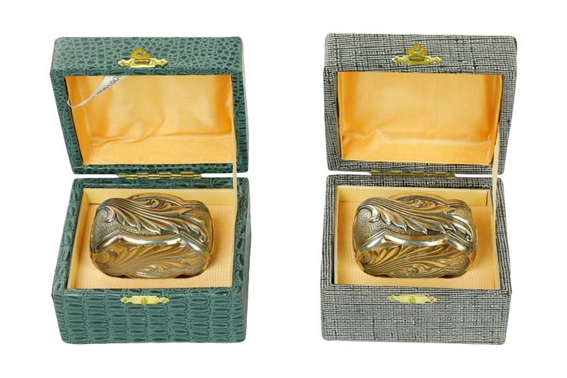 2 Portatovaglioli in Argento 800/000