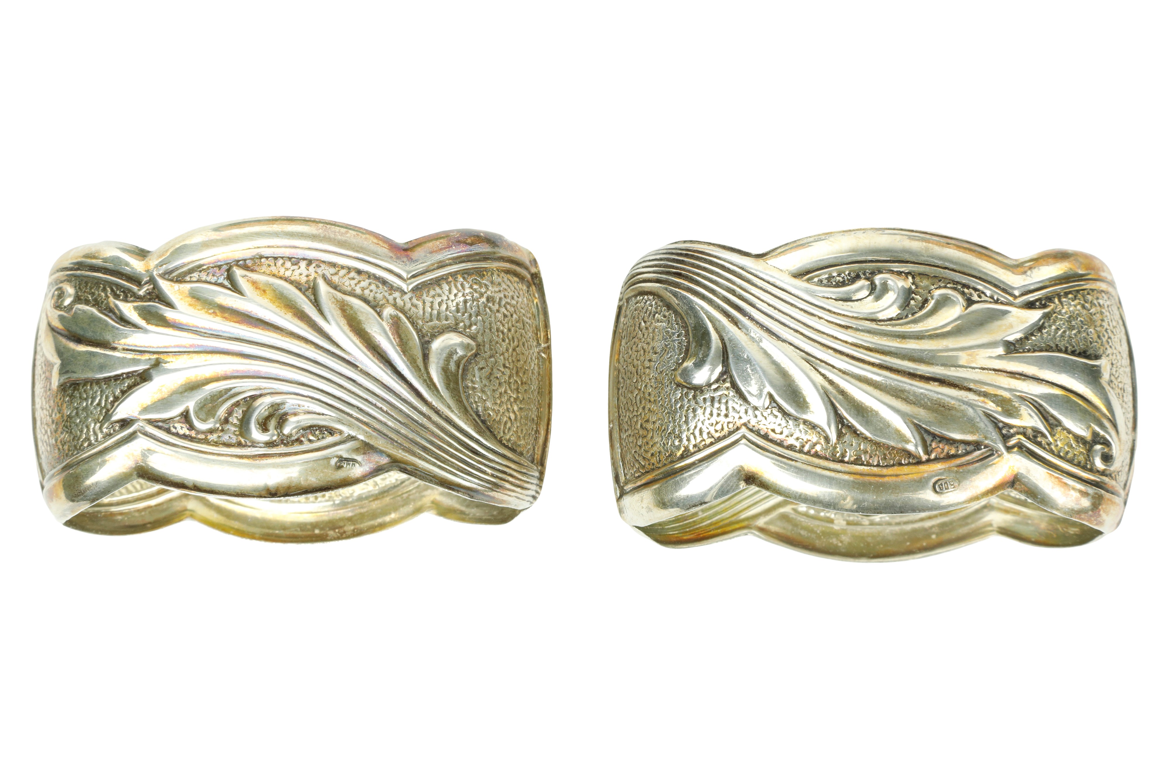 2 Portatovaglioli in Argento 800/000
