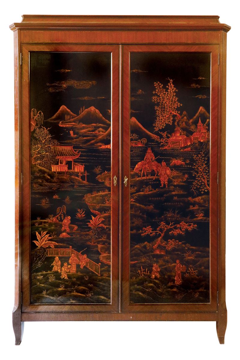 Armadio 2 ante in lacca cinese